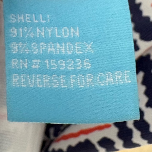 J.Mc Laughlin Lanie dres. Navy/white/red checks on V neck. 3/4 sleeve - size LG - Picture 5 of 10